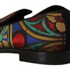 Dolce &amp; Gabbana – Mehrfarbige Jacquard-Hausschuhe mit Kronenmotiv, Halbschuhe