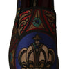 Dolce &amp; Gabbana – Mehrfarbige Jacquard-Hausschuhe mit Kronenmotiv, Halbschuhe