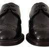 Dolce & Gabbana Black Leather Dress Formal Derby Shoes