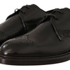 Dolce & Gabbana Black Leather Dress Formal Derby Shoes