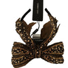 Dolce &amp; Gabbana Gold Kristall Perlen Pailletten Seide Schleife Stirnband Diadem