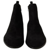 Dolce & Gabbana Black Suede Leather Chelsea Mens Boots Shoes