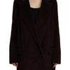 Dolce & Gabbana Bordeaux Corduroy Cotton Blazer Oversized Jacket