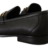 Salvatore Ferragamo Black Calf Leather Moccasins Loafers Shoes