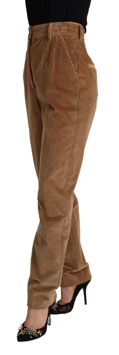 Pantalon skinny taille haute en velours côtelé Dolce &amp; Gabbana Chic