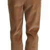 Dolce & Gabbana Brown Cotton Corduroy High Waist Skinny Pants