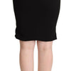 Dolce & Gabbana Black High Waist Knee Length Pencil Cut Skirt