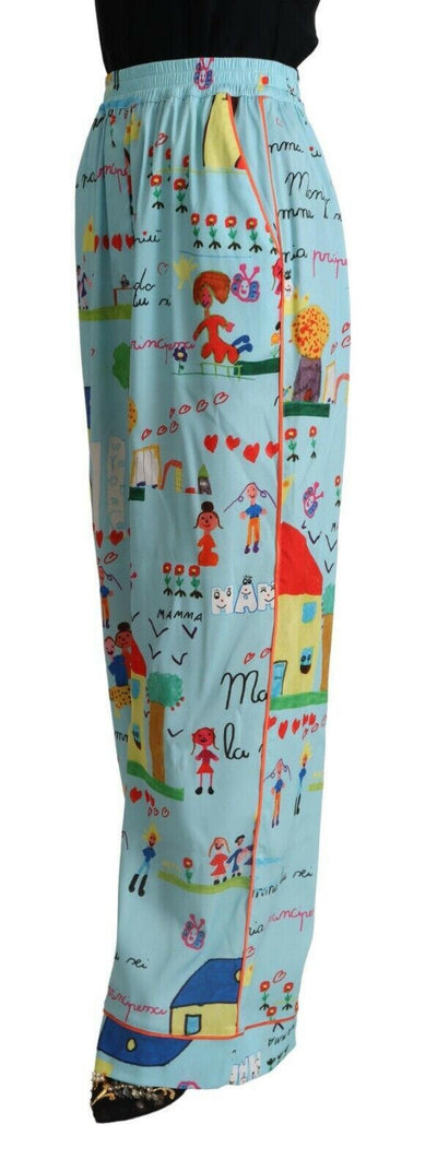 Pantalon imprimé élégant à jambes larges Dolce &amp; Gabbana