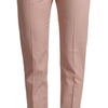 Pantalon fuselé rose élégant Dolce &amp; Gabbana pour un style sophistiqué