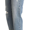 Dolce &amp; Gabbana – Capri-Crop-Jeans aus zerfetztem Baumwolldenim in Blau