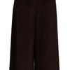 Dolce & Gabbana Bordeaux Corduroy Cotton Trouser Wide Leg Pants
