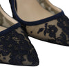 Jimmy Choo Navy Blue Lancer 85 Sandals Pumps