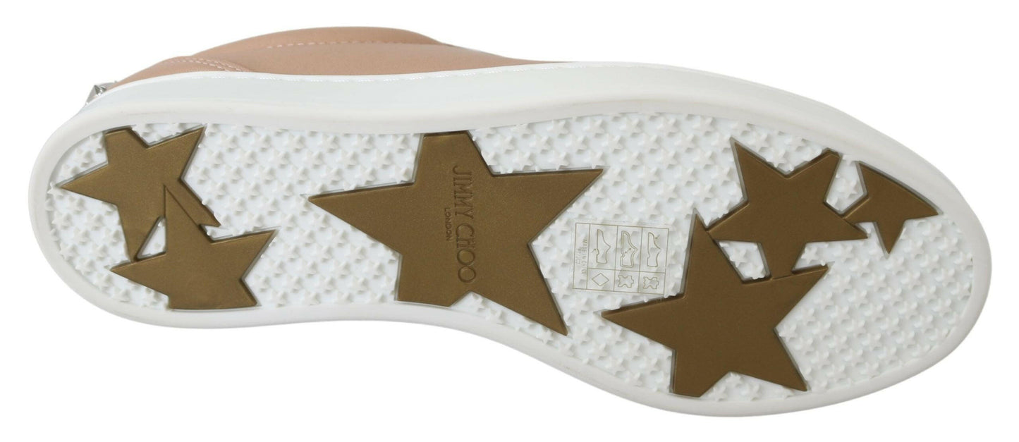 Jimmy Choo Sneaker aus puderrosa Leder