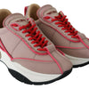 Jimmy Choo Ballet Pink and Red Raine Sneakers