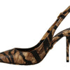 Escarpins à bride arrière et motif tigre Dolce &amp; Gabbana
