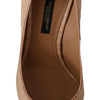 Dolce &amp; Gabbana Beige Leder Bellucci Heels Pumps Schuhe