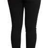 Dolce & Gabbana Black Cotton Mid Waist Denim Slim Fit Jeans