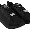 Plein Sport Black Polyester Runner Gisella Sneakers Shoes