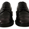 Dolce & Gabbana Purple Leather Oxford Wingtip Formal Shoes