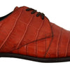 Dolce & Gabbana Orange Exotic Leather Dress Derby Shoes