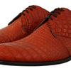 Dolce & Gabbana Orange Exotic Leather Dress Derby Shoes