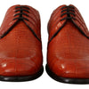 Dolce & Gabbana Orange Exotic Leather Dress Derby Shoes