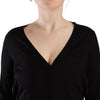 Dolce & Gabbana Black Wool V-neck Long Sleeves Pullover Top