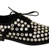 Dolce &amp; Gabbana - Élégantes ballerines à lacets ornées de cristaux