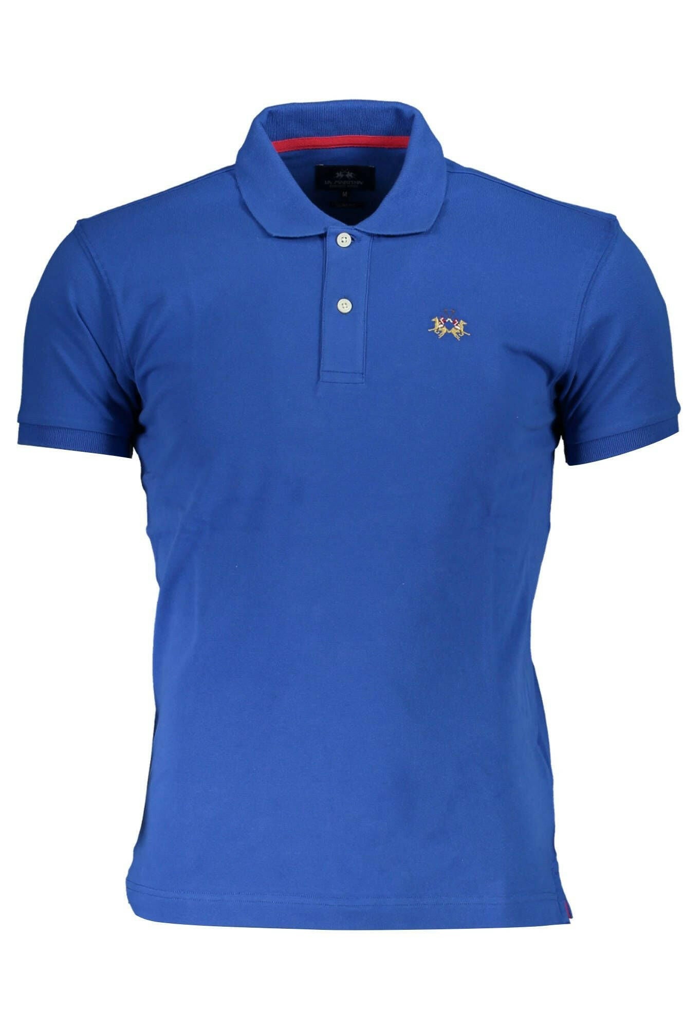 La Martina Blaues Baumwoll-Poloshirt