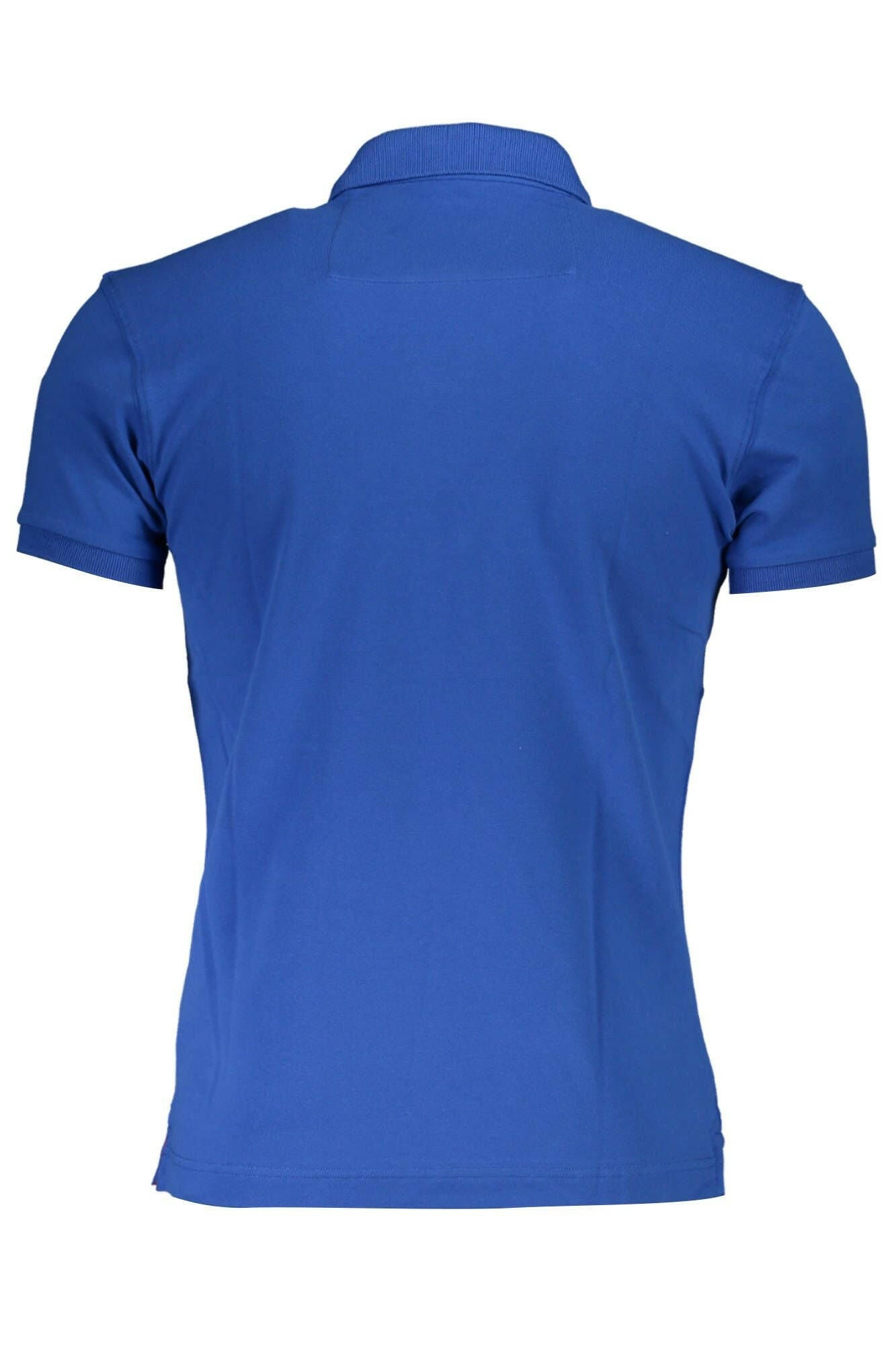 La Martina Blaues Baumwoll-Poloshirt