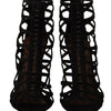 Dolce & Gabbana Black Suede Stiletto Heels Bette Sandals Shoes