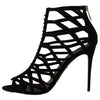 Dolce & Gabbana Black Suede Stiletto Heels Bette Sandals Shoes
