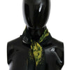 GF Ferre Black Yellow Floral Wrap Shawl Foulard Scarf