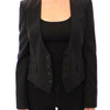 Dolce & Gabbana Black Silk Scarf Back Blazer Jacket