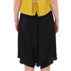Lamberto Petri Black Yellow Silk Shift Sheath Coctail Dress