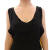 Lamberto Petri Black Yellow Silk Shift Sheath Coctail Dress