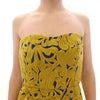 Sachin & Babi Blue Yellow Strapless Bubble Mini Shift Dress