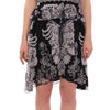 Sachin & Babi Black Silk Floral Pattern Shift Coctail Dress
