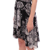 Sachin & Babi Black Silk Floral Pattern Shift Coctail Dress