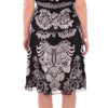 Sachin & Babi Black Silk Floral Pattern Shift Coctail Dress