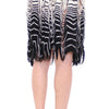 Alice Palmer – Weiß-schwarzer, asymmetrischer Strickrock