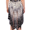 Alice Palmer Black Chainette Knit Striped Assymetrical Dress