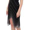 Alice Palmer Black White Low V Neck Knitted Cocktail Dress
