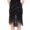 Alice Palmer Black White Low V Neck Knitted Cocktail Dress