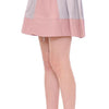 Comeforbreakfast Pink Gray Mini Short Pleated Skirt