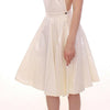 Licia Florio White Halterneck Knee Length Tea Dress