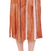 Licia Florio Brown Orange Below Knee Full Skirt