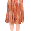 Licia Florio Brown Orange Below Knee Full Skirt