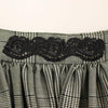 NOEMI ALEMÁN Gray Checkered Wool Shorts Skirt
