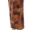 Dolce & Gabbana Brown Patchwork Leather Straight Skirt